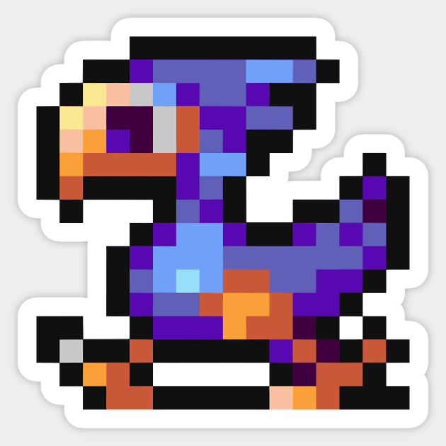 8-Bit Purple Chocobo Sticker by ergilHoban9